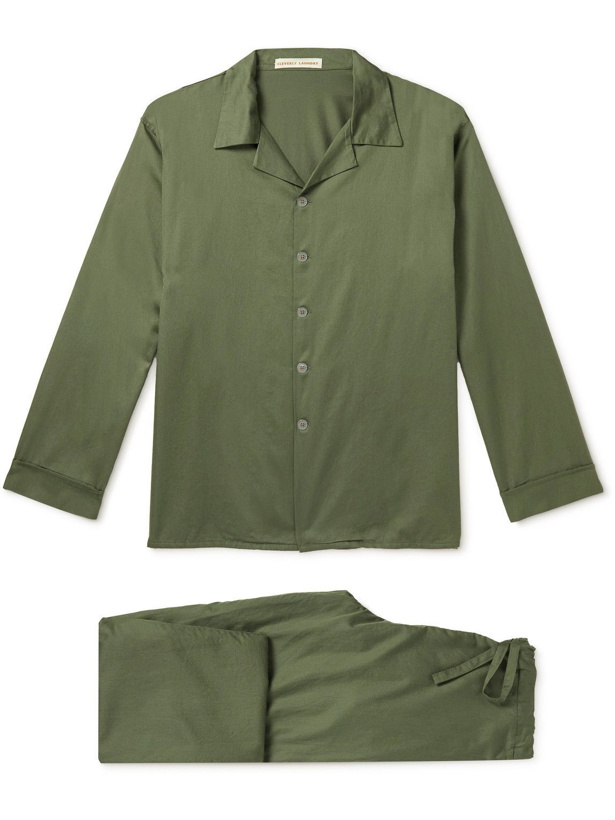 Photo: Cleverly Laundry - Superfine Cotton Pyjama Set - Green