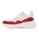 Alexander McQueen White and Red Oversized Runner Sneakers