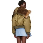August Barron Khaki Triple Bomber Jacket
