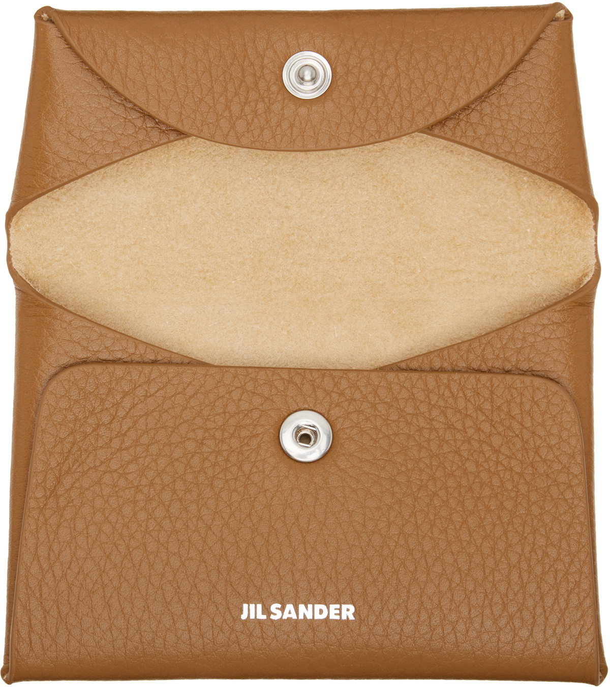 Jil Sander Brown Folded Coin Pouch Jil Sander