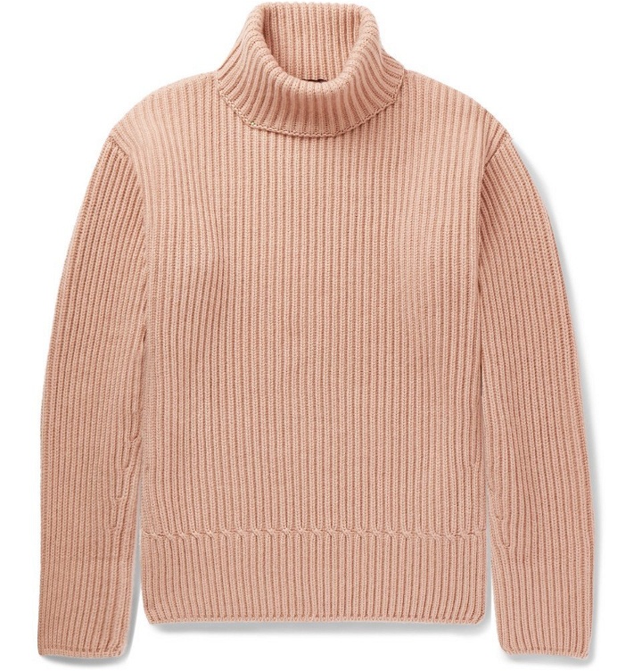 Photo: TOM FORD - Ribbed Cashmere Rollneck Sweater - Pink