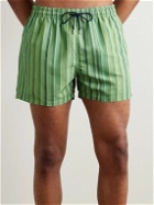 Paul Smith - Straight-Leg Mid-Length Striped Recycled Swim Shorts - Green
