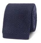 Hugo Boss - 6cm Knitted Silk Tie - Blue