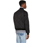 paa Black Quilted Bomber Jacket