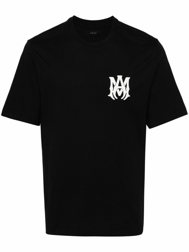 Photo: AMIRI Black Logo-Print Short-Sleeve T-Shirt