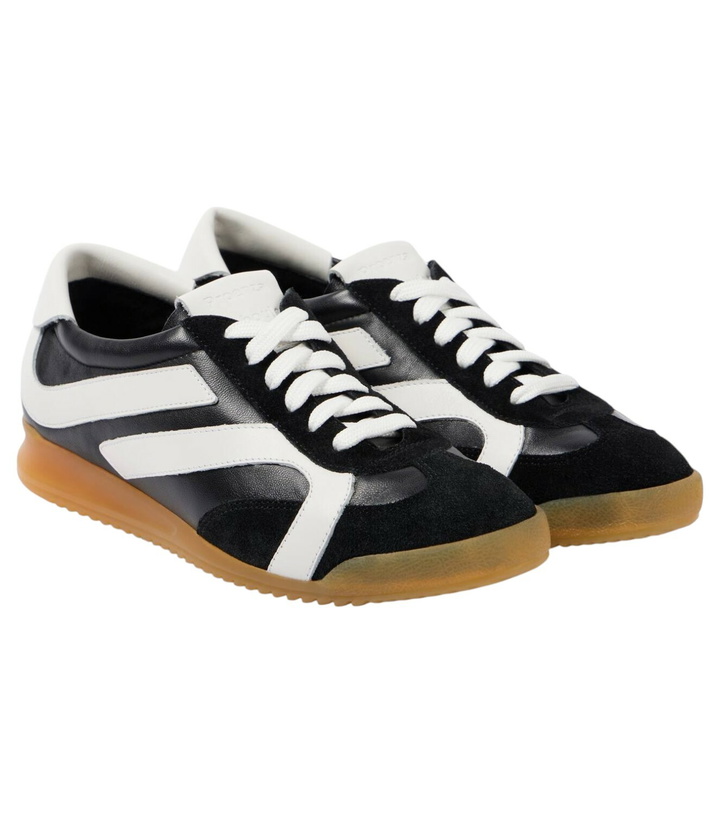 Photo: Proenza Schouler Track suede-trimmed leather sneakers