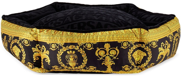 Photo: Versace Yellow & Black Barocco Pet Bed