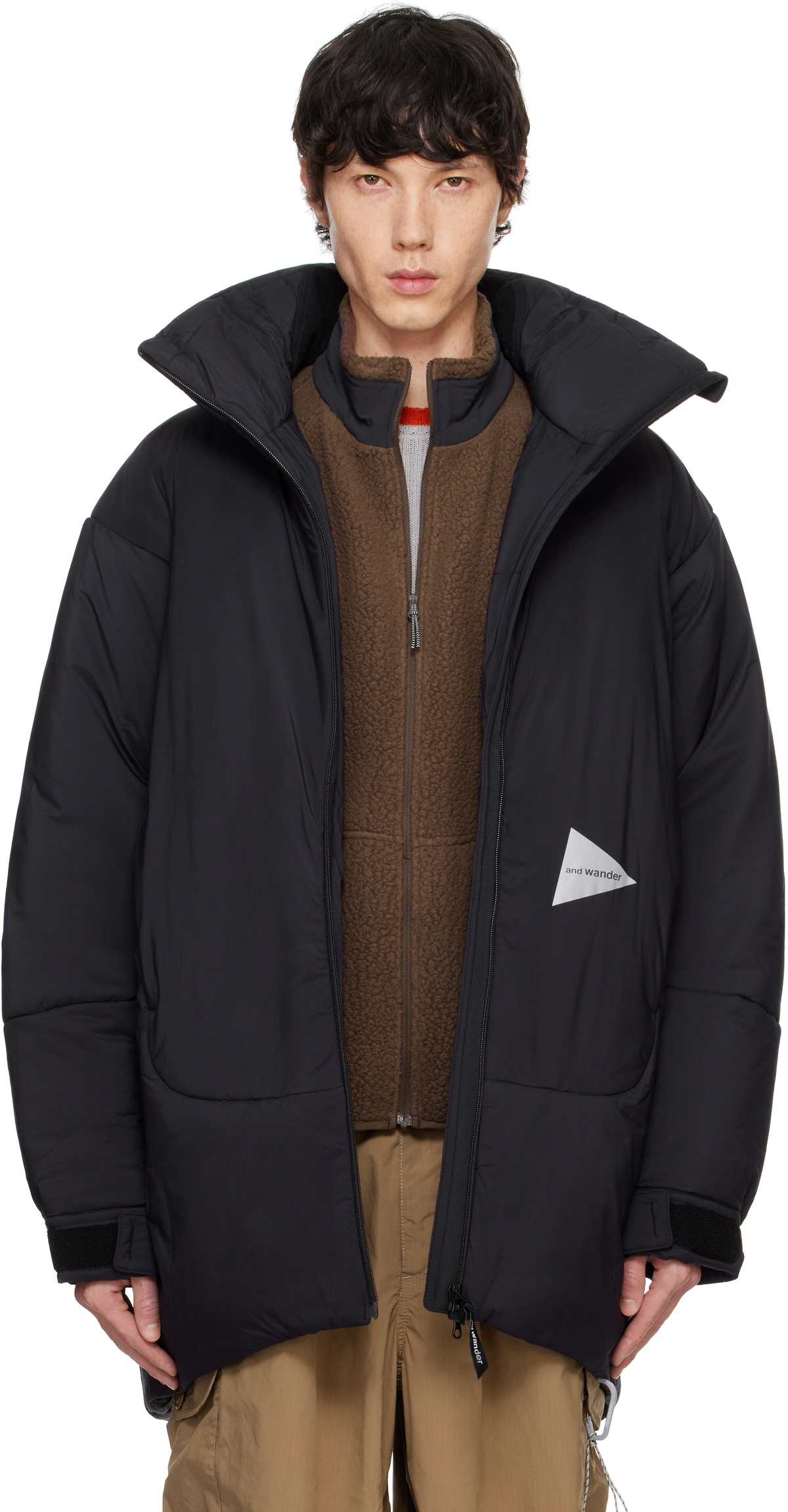 and wander(アンドワンダー) top fleece coat and wander Black Top Fleece Coat and Wander