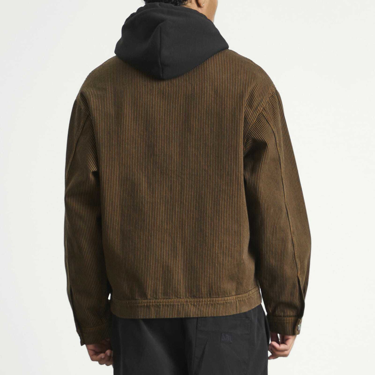 No Problemo Men's Striped Nayoko Jacket in Brown