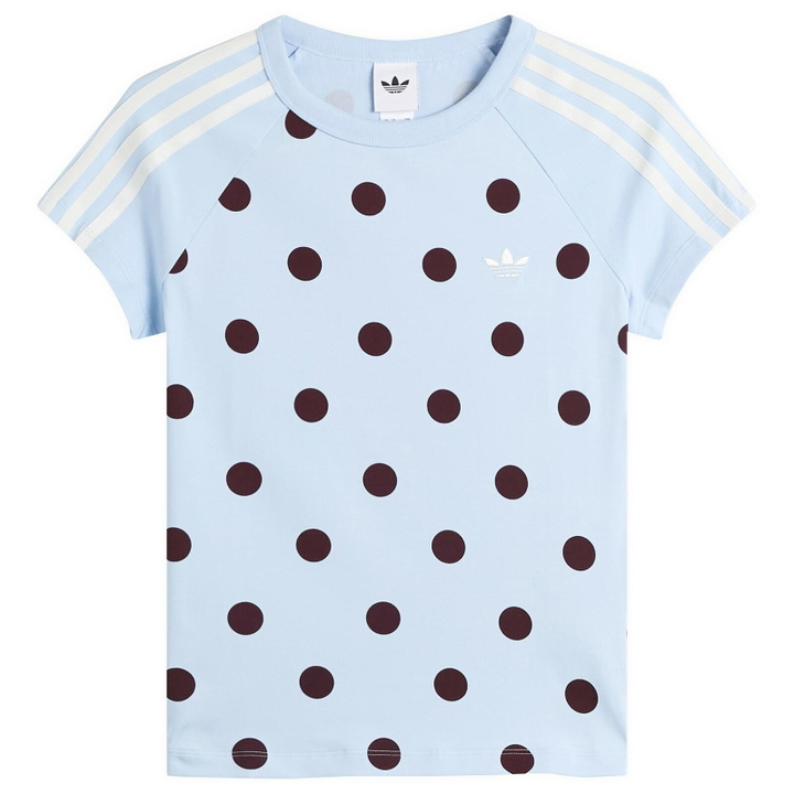 Photo: Adidas Women's Polka Dot Cali T-Shirt in Clear Sky