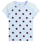 Adidas Women's Polka Dot Cali T-Shirt in Clear Sky