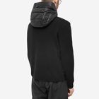 Moncler Men's Hooded Down Knit Jacket in Black