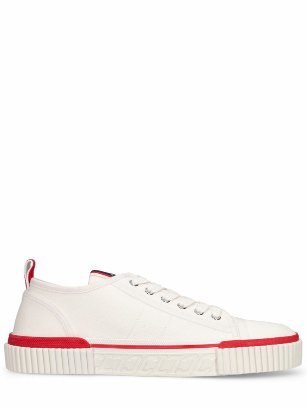 Photo: CHRISTIAN LOUBOUTIN - 20mm Pedro Canvas Low Top Sneakers