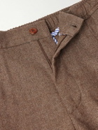 Rubinacci - Leisure Straight-Leg Pleated Wool-Flannel Trousers - Brown