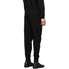 The Viridi-anne Black Cotton Fleece Lounge Pants