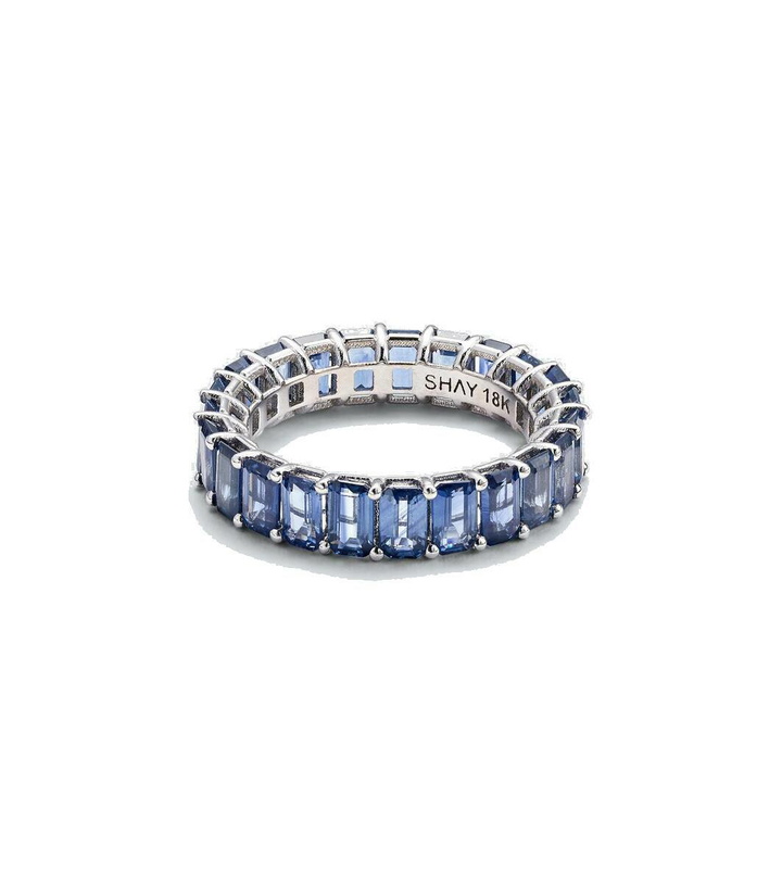 Photo: Shay Jewelry Eternity 18kt white gold ring with sapphires