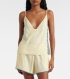 SIR Lace-trimmed silk camisole