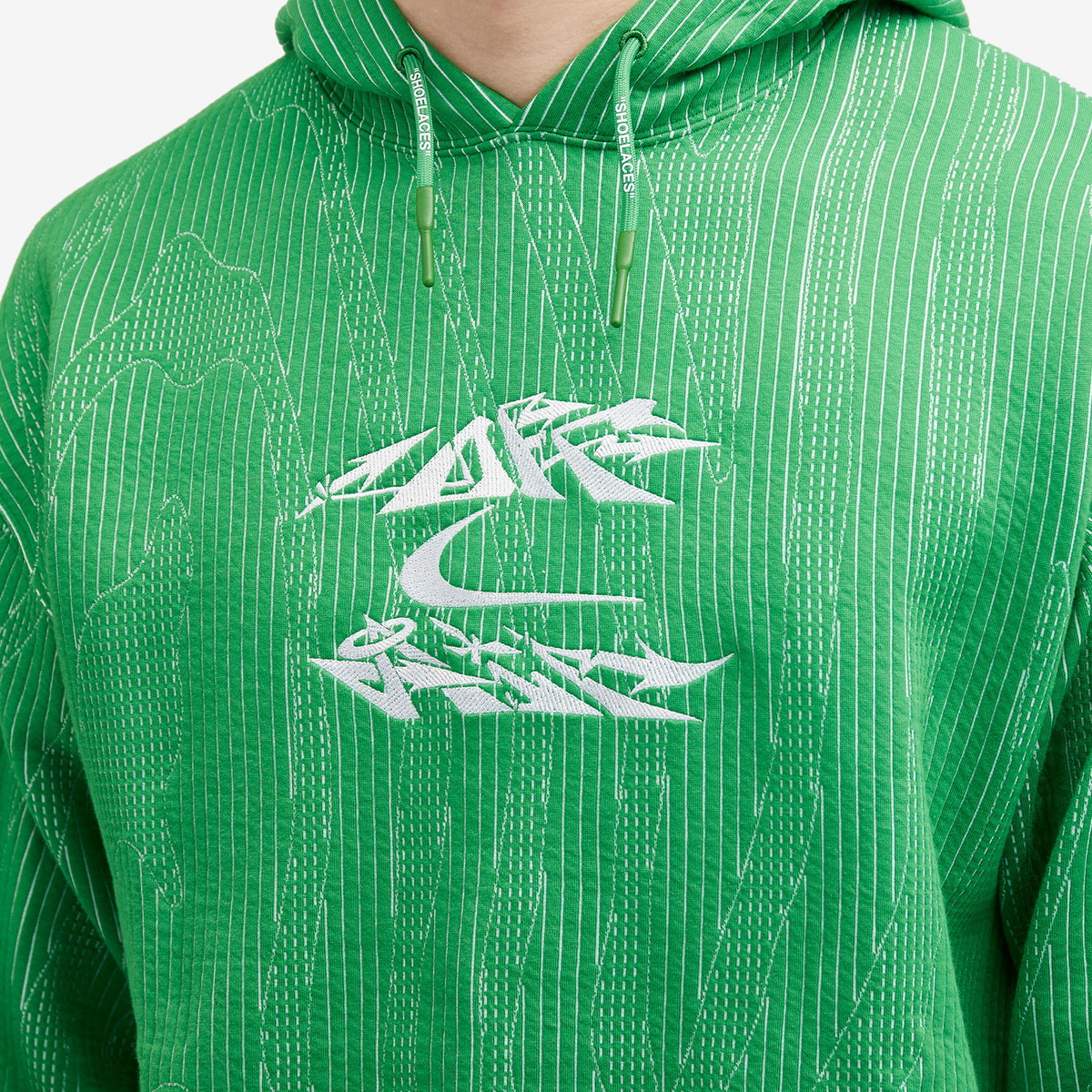 Nike Men's x OFF-WHITE Mc Engineered Hoodie in Kelly Green Nike Nike Men's x OFF-WHITE Mc Engineered Hoodie in Kelly Green Nike