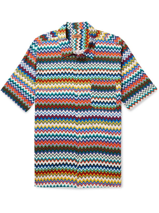 Photo: MISSONI - Convertible-Collar Printed Woven Shirt - Multi