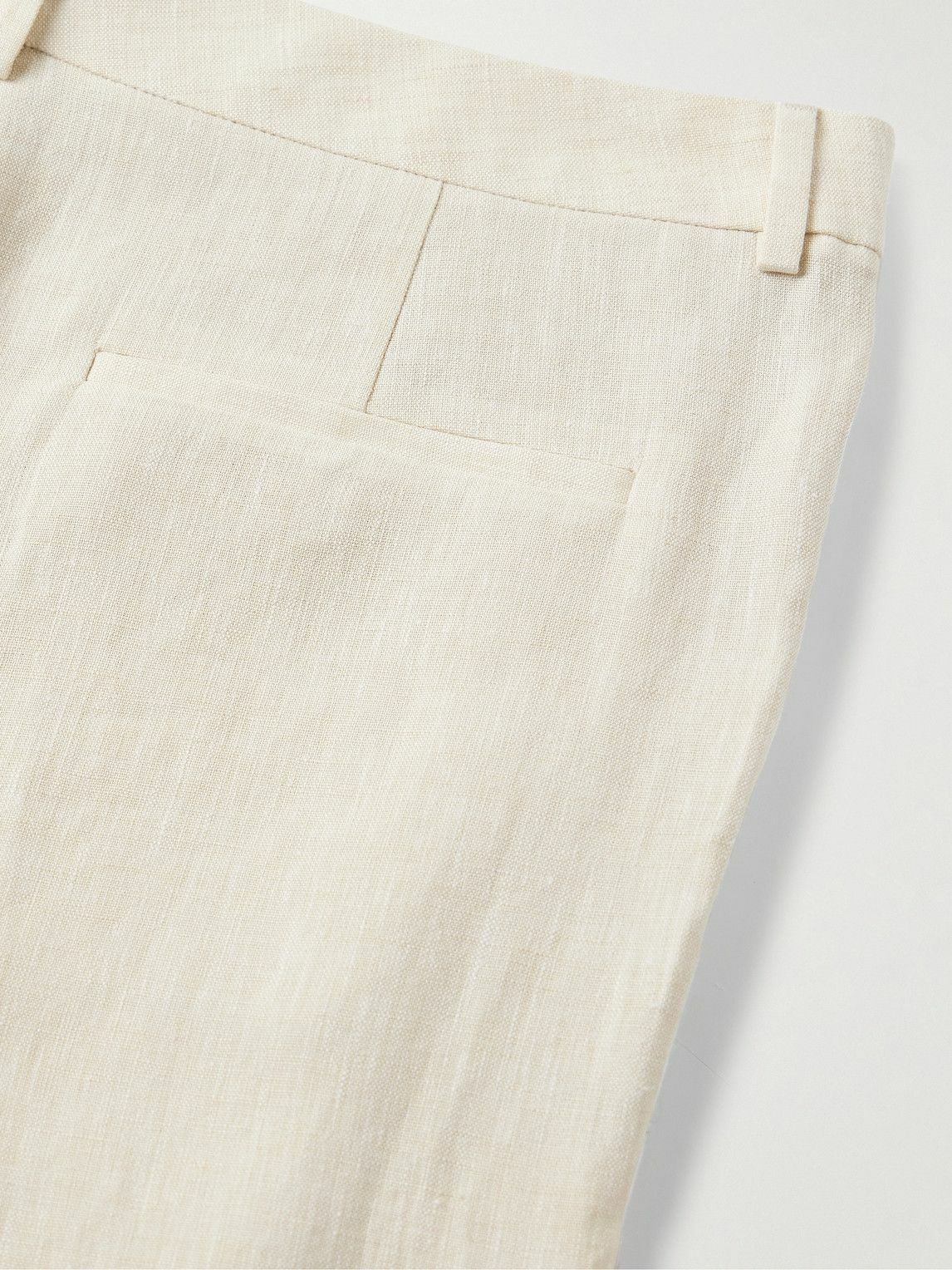 Valentino Garavani - Tapered Linen Trousers - White
