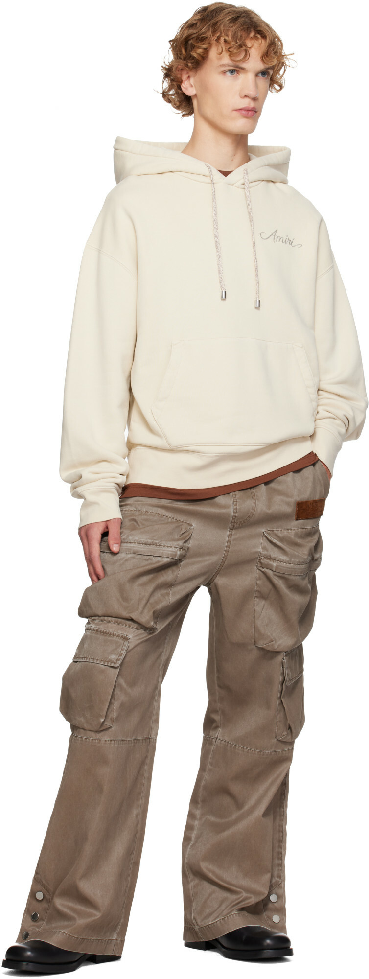 AMIRI Brown Drawstring Nylon Cargo Pants