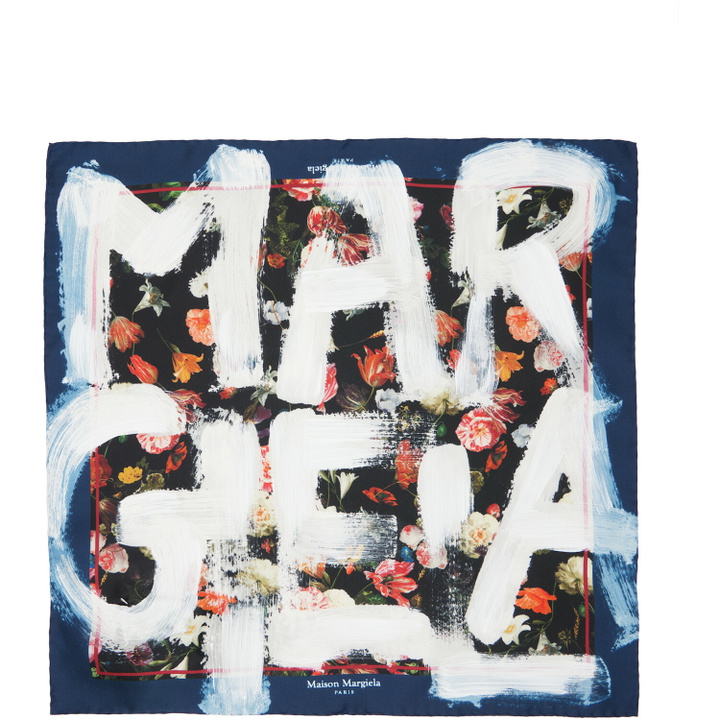 Photo: Maison Margiela Multicolor Printed Silk Foulard Scarf