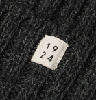 MAN 1924 - Ribbed Mélange Wool Beanie - Gray