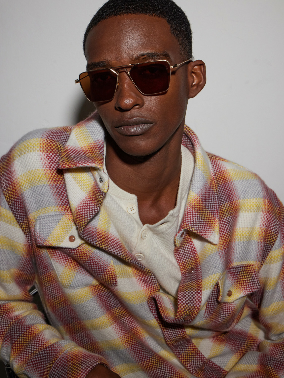 Jacques Marie Mage - Nick Fouquet Nellcôte Square Frame Metal Sunglasses