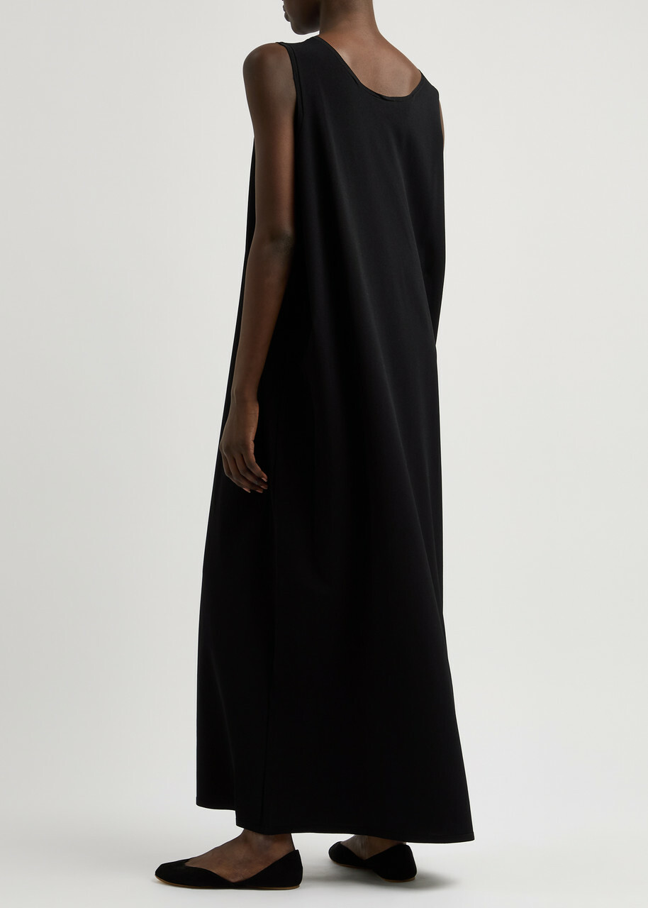 The Row Agla Knitted Maxi Dress Black The Row