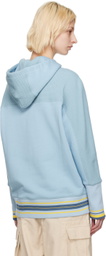 Nicholas Daley Blue Paneled Hoodie