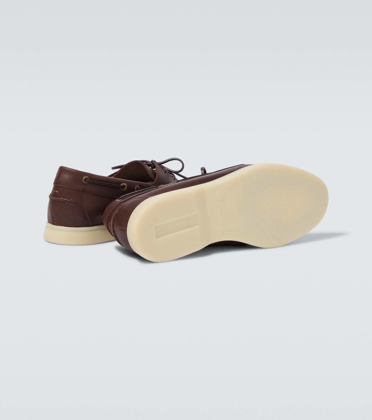 Loro Piana Sea-Sail Walk leather boat shoes