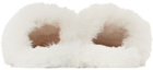 Versace White Faux-Fur Palazzo Slippers