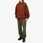 s.k manor hill Men's Trim Half-zip Fleece in Brown/Magenta Speckles