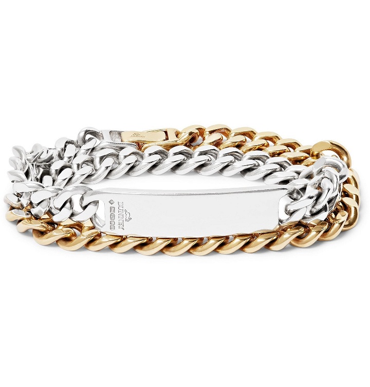 Photo: Bunney - Gold-Dipped Sterling Silver ID Wrap Bracelet - Silver
