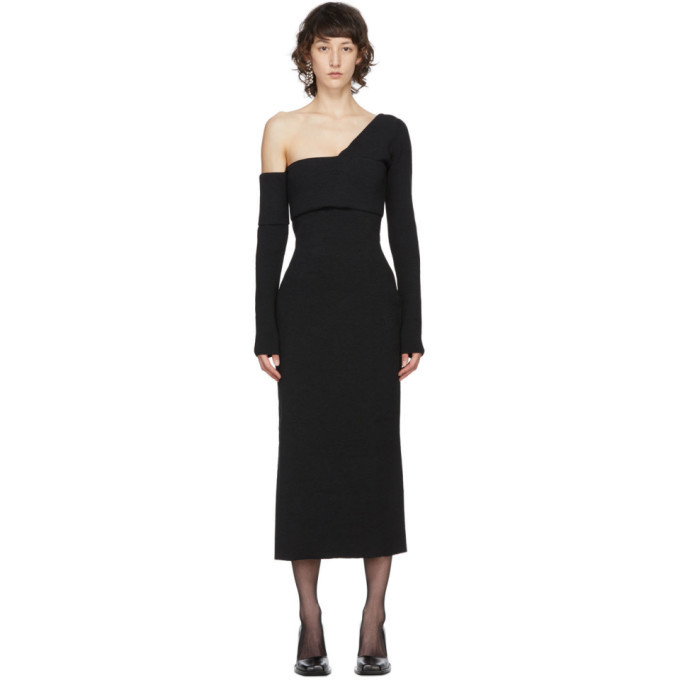 Proenza Schouler Black Silk Bandagey Knit Dress Proenza Schouler