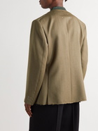 Maison Margiela - Collarless Wool Blazer - Brown