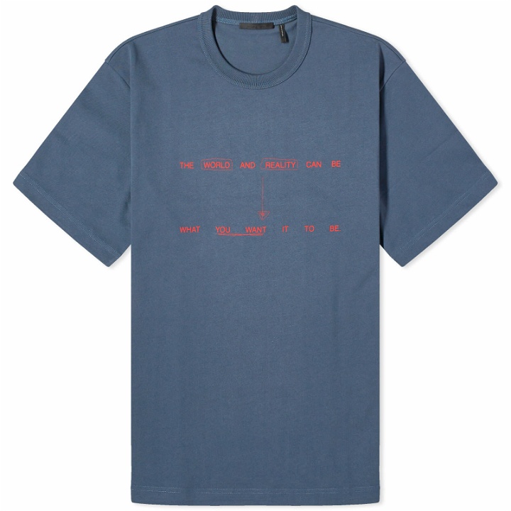 Photo: Helmut Lang Men's Outer Space T-Shirt in Prussian Blue