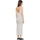 TOTEME Gray Draped Slip Midi Dress