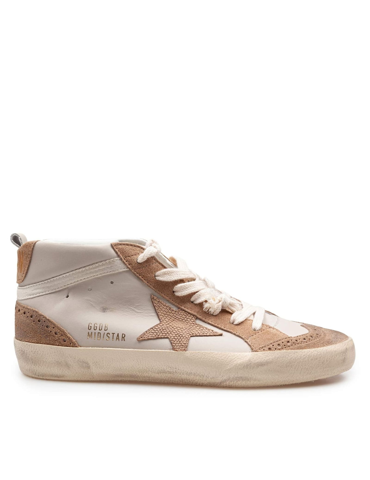 スニーカー Golden  Soul Star Sneakers In Ivory Leather Golden Goose - Soul Star White Leather Sneaker | Mitchell Stores