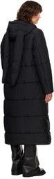 Charles Jeffrey LOVERBOY Black Long Bunny Puffer Coat