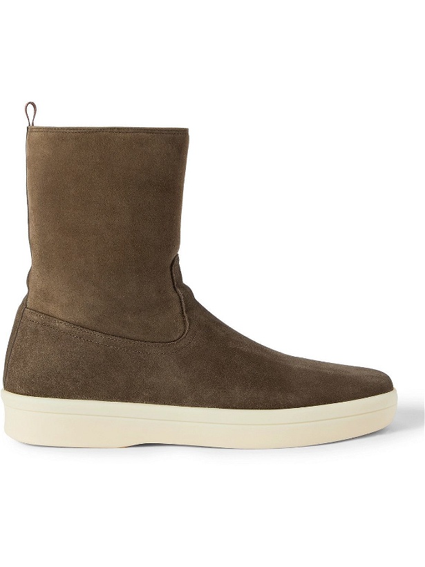 Photo: Loro Piana - Suede Boots - Brown