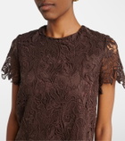 Max Mara Cotton guipure lace minidress