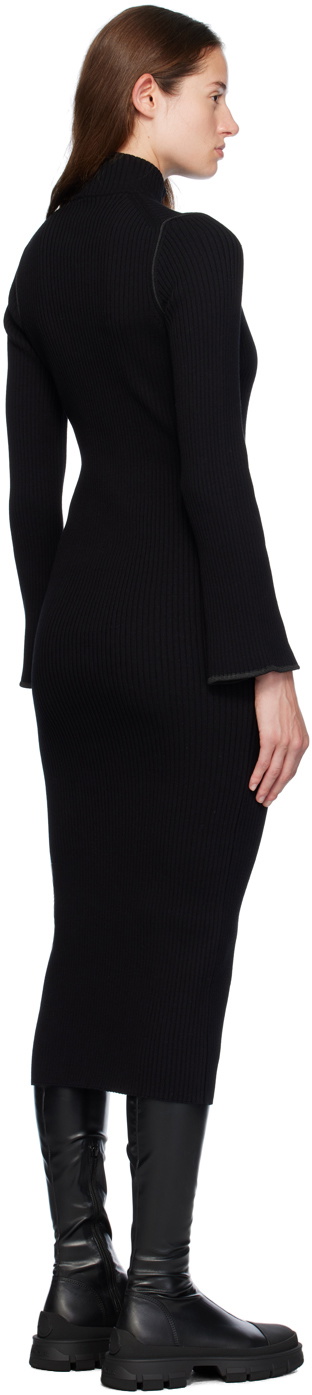 Moncler Black Wool Midi Dress