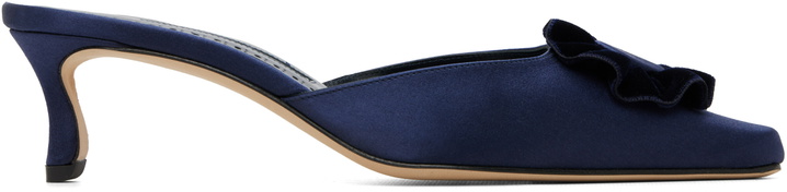 Photo: Manolo Blahnik Navy Caulon Heels