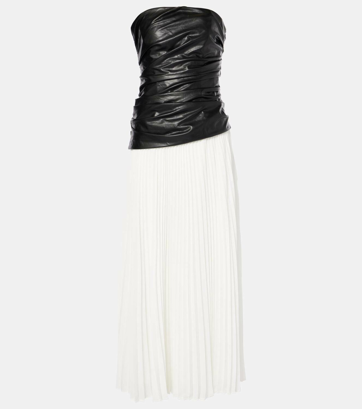 Simkhai Arie strapless faux leather midi dress Simkhai