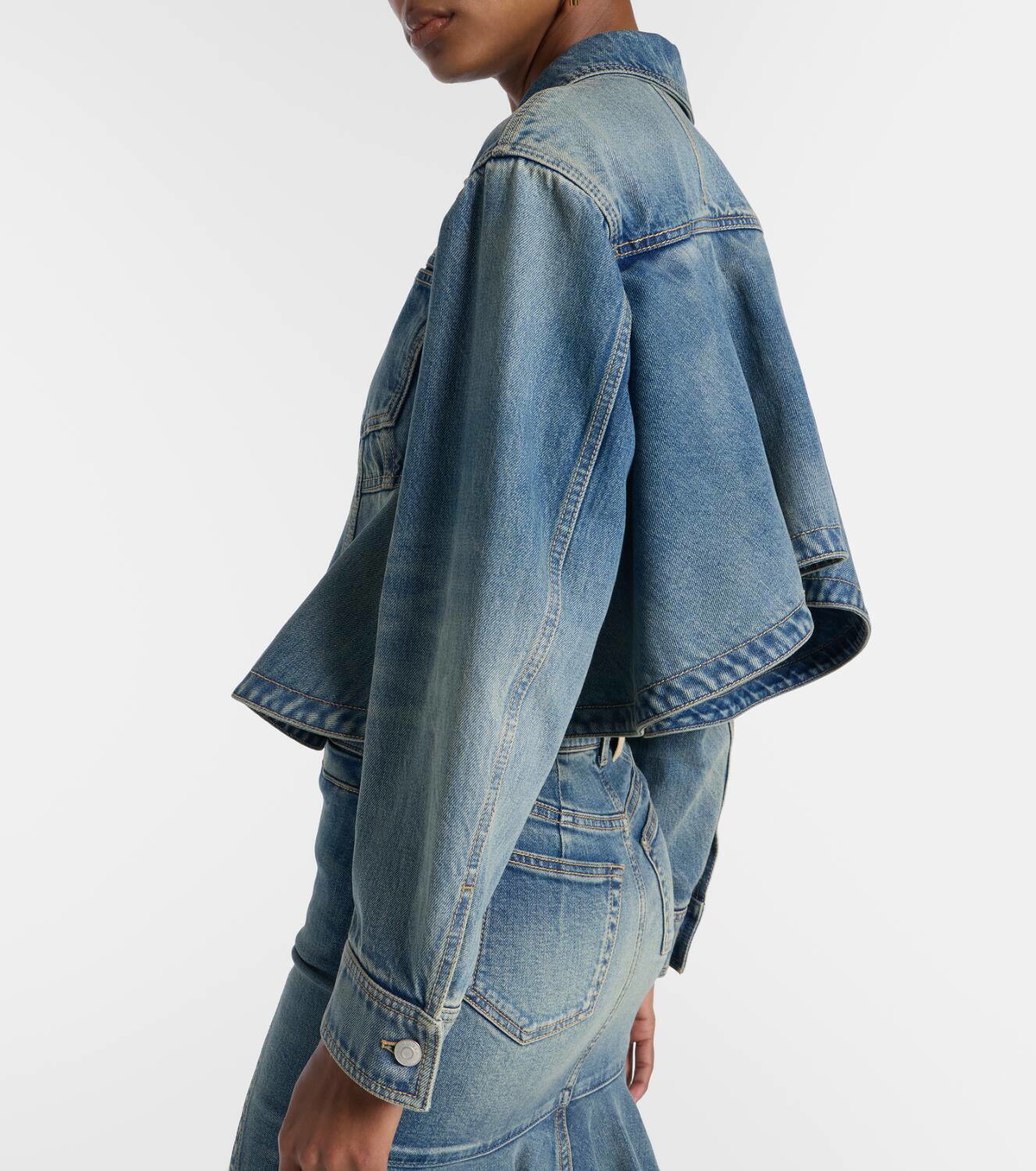 McQueen Peplum denim jacket