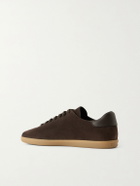 Zegna - 232 Leather-Trimmed Suede Sneakers - Brown