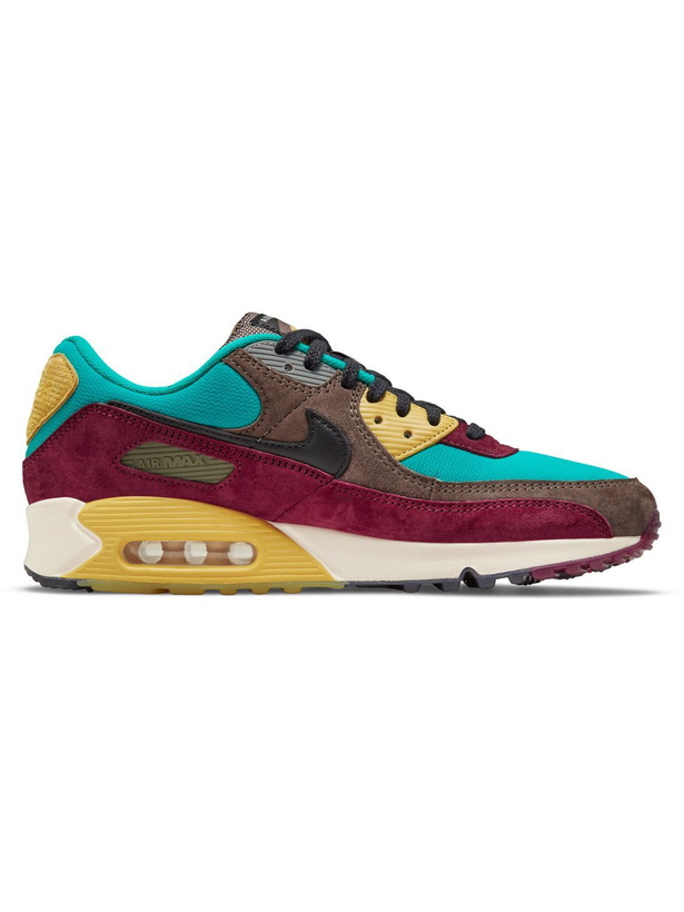 Photo: Nike - Air Max 90 NRG Suede and Leather-Trimmed Mesh Sneakers - Burgundy