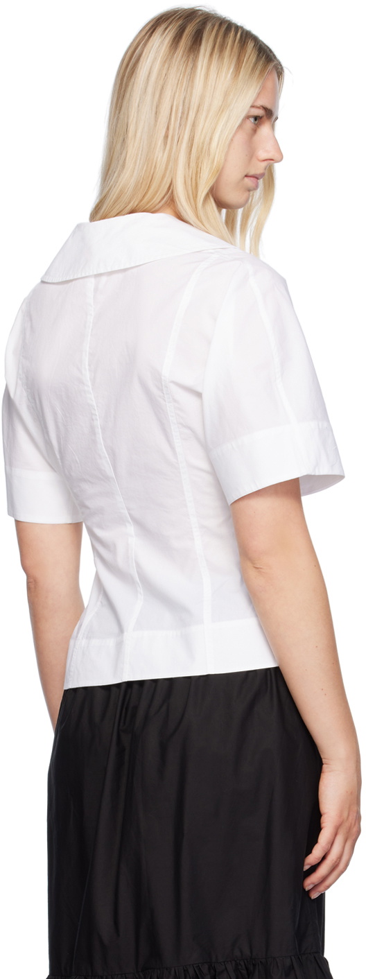 3020233 White Wrap Blouse