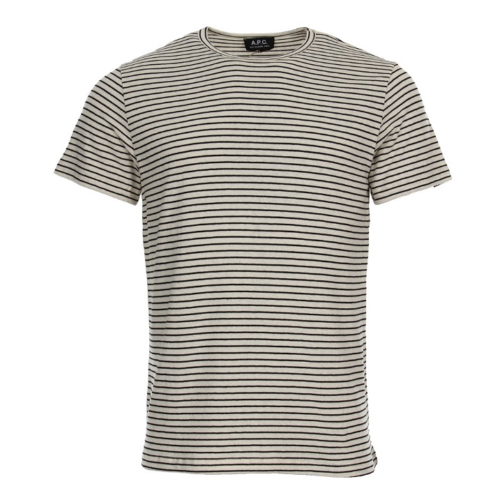 Photo: Striped T Shirt - Ecru / Black